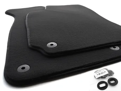 Produktbild von 2er Set vorne Fußmatten Passend für VW Passat B5 3B 3BG Velours Automatten schwarz