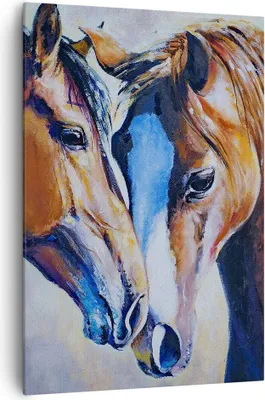 Produktbild von Bild auf Leinwand - Leinwandbild - Einteilig - Pferd Tier Bindung - 70x100cm - Wand Bild - Wanddeko - Wandbilder - Leinwanddruck - Wanddekoration - Leinwand bilder - Wandbild - PA70x100-3526