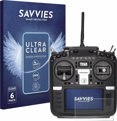 Produktbild von 6x Für Radiomaster TX16S Schutzfolie Savvies Displayschutz Display Schutz Folie Klar Transparent