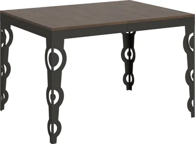 Produktbild von Ausziehbarer Tisch 90x120/224 cm Karamay Evolution Walnuss-Anthrazit-Gestell