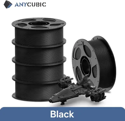 Obrázek produktu pro Filament pro 3D tiskárny – PETG – 1,75 mm – 5 kg – Pro FDM 3D tiskárny – černá
