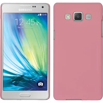 Produktbild von PhoneNatic Case kompatibel mit Samsung Galaxy A5 (A500) - Hülle rosa gummiert Hard-case + 2 Schutzfolien