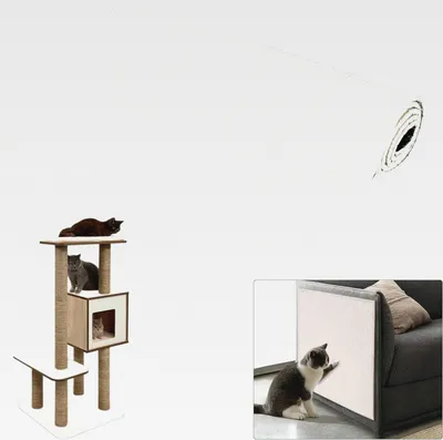 Produktbild von 30x100cm Selbstklebende Katze Kratzmatte DIY Kratzbrett Katzenkratzmatte Kratzfest Sofa Kratzmatte Kratzwand