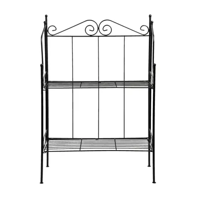 Produktbild von Esschert Design Etagere S Schwarz faltbar mit 2 Böden - Metall