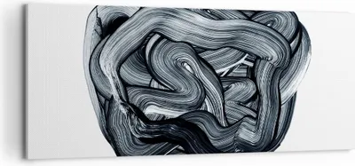 Produktbild von Bild auf Leinwand - Leinwandbild - Einteilig - Abstraktion schwarz verschwommen - 120x50cm - Wand Bild - Wanddeko - Wandbilder - Leinwanddruck - Bilder - Wanddekoration - Leinwand bilder AB120x50-4874