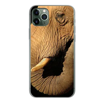Produktbild von MuchoWow® Handyhülle Schutzhülle Hülle für iPhone 11 Pro Max Elefant - Tiere - Nahaufnahme - Schwarz Silikon Softcase Handy Hülle - Schutz