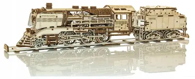 Produktbild von WoodenCity 3D Holzpuzzle Zug Lokomotive mit Tender