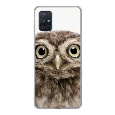 Produktbild von MuchoWow® Handyhülle Schutzhülle Hülle für Samsung Galaxy A71 Eule - Eule - Porträt - Braun - Vogel - Jungen - Mädchen Silikon Softcase Handy Hülle - Kartenbesitzer