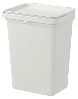 Produktbild von HALLBAR Ikea Mülleimer Behälter mit Deckel, hellgrau, 10 l
