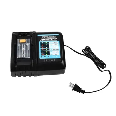 Zdjęcie produktu dla Ładowarka Makita 18V, kompatybilna z BL1850B i BL1860, szybkie ładowanie elektronarzędzi, zielona