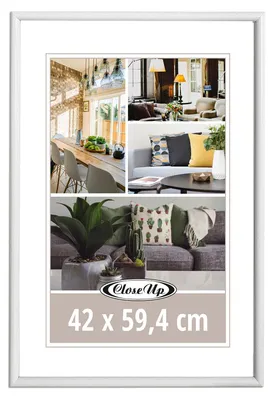 Obrázek produktu pro Rám na plakát 42 x 59,4 cm DIN A2 plastový bílý
