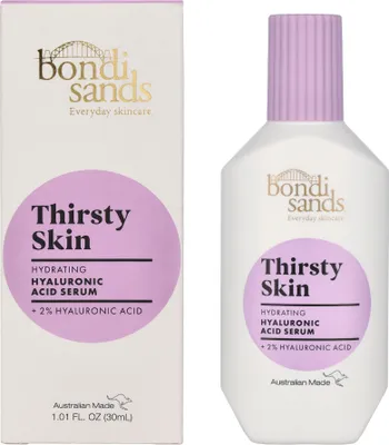 Zdjęcie produktu dla Bondi Sands Thirsty Skin Hyaluronic Acid Serum Anti-Aging Serum nawilżające do twarzy dla skóry wrażliwej i dojrzałej 30ml