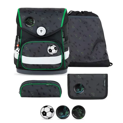 Produktbild von Belmil Compact ergonomisches Schulranzen-Set 5-teilig "Striker X" mit Brustgurt, Magnetverschluss, einem Patch