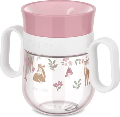 Produktbild von Mepal - Trinklernbecher 360° Mio Little Dutch - Auslaufsicher - 360 Rand ermöglicht das Trinken von jeder Seite - Leicht zu haltende Griffe - 200 ml - Fairy Garden