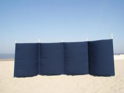 Produktbild von Strandwindschutz 5 m, einfarbig dunkelblau, Polyacryl-Windschutz – 5 m Camping-Windschutz
