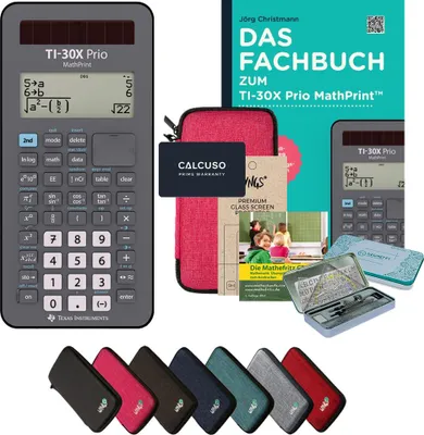 Produktbild von CALCUSO Streberpaket Pink mit Taschenrechner TI-30X Prio MathPrint