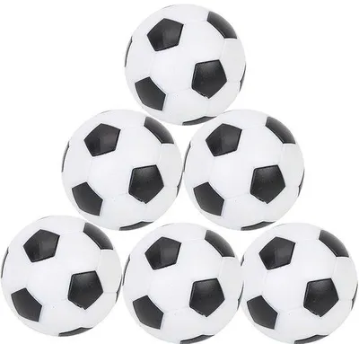 Produktbild von Fußballtrainingsspiele - Ersatzbälle - Dauerhaft und robust - Schwarz Weiß - Spielzeug - Ideal für Fußballfans - 6 Stück