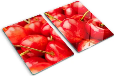 Obrázok produktu pre Sklenená ochranná doska – Kryt varnej dosky – Kryt na indukčnú dosku – 2x40x52 cm – Rýchle čistenie – Tvrdené sklo – Čerešňa