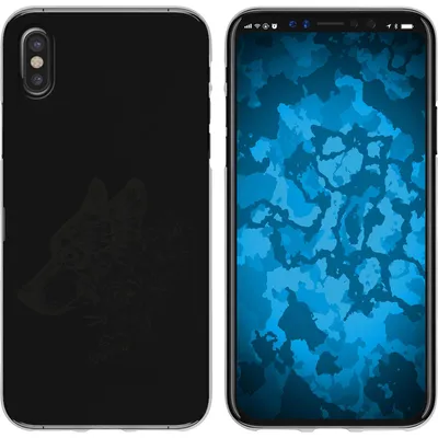 Produktbild von PhoneNatic Case kompatibel mit Apple iPhone X / XS Silikon-Hülle Floral Wolf M3-1