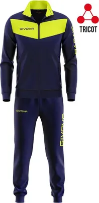Productafbeelding van Sportset Givova Visa Marineblauw-amarillo Fluoblauw