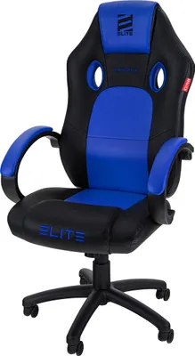 Produktbild von Elite Gaming Stuhl EXODUS MG100 | Ergonomischer Bürostuhl - Bis 150 Kg - Hohe Rückenlehne - Armpolster - 360° (Schwarz/Blau)