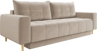 Produktbild von MIRJAN24 Schlafsofa Santi, Wohzimmer Sofa mit Bettkasten und Schlaffunktion, 3-Sitzer (Farbe: Bluvel 30)