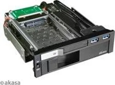 Zdjęcie produktu dla AKASA HDD Box Lokstor M51, 3,5" i 2,5" SATA HDD do pozycji wewnętrznej 5,25", USB 3.0, czarny
