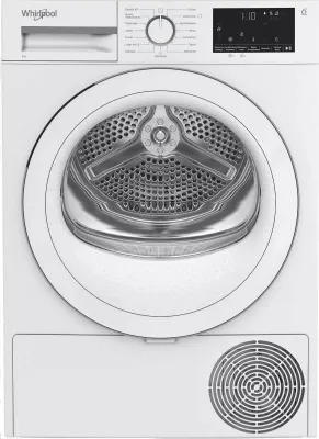 Produktbild von Whirlpool CWSD83MWWSFR, Freistehend, Frontlader, Wärmepumpe, Weiß, Drehregler, Links