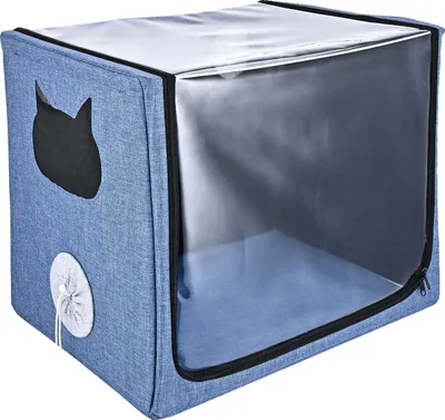 Immagine prodotto di Porta animali, PVC trasparente, design ventilato, blu