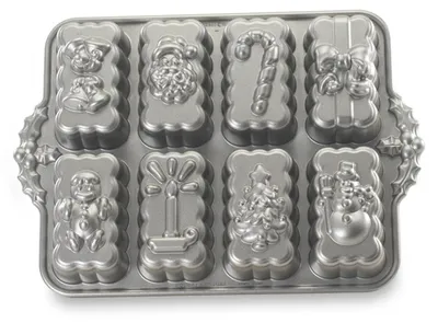 Obrázek produktu pro Forma na pečení "Holiday Mini Loaf Pan" - Nordic Ware | Sparkling Silver Holiday