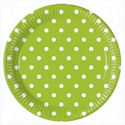 Produktbild von Partyteller Dots grün, 8 Stück