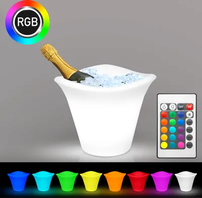 Produktbild von TROPIC | LED Sektkühler | 4,5 L | RGB | Akku | Eisbehälter Weinkühler Eiskübel Eiseimer Flaschenkühler Eiswürfelbehälter Champagnerkühler Eisbox Champagnerschale