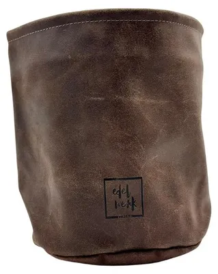 Produktbild von Blumentopf aus Leder braun