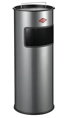Produktbild von WESCO 150601-11 Standascher 30 in SILBER mit Sieb und 30 Liter Abfallvolumen / Mülleimer / Ascher