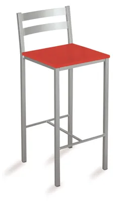Zdjęcie produktu dla ASTIMESA Wysoki stołek kuchenny z poziomymi paskami, wysokość siedziska 70 cm, sztuczna skóra