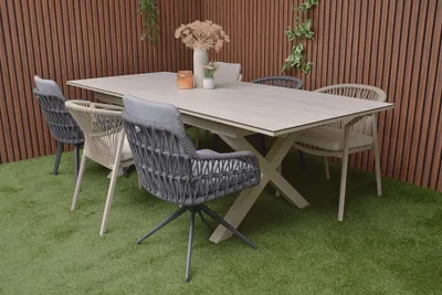 Produktbild von Ausziehtisch Monte Carlo Warmweiß 180–240cm Gartentisch - J4477W