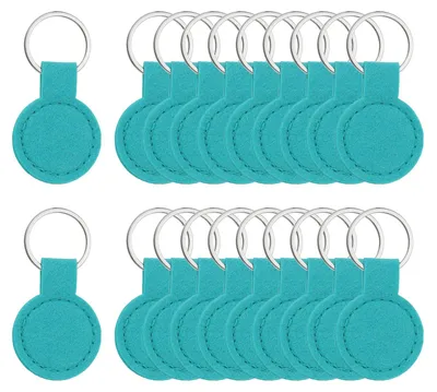 Filz-Schlüsselanhänger 20 Stück hellblau 54x40 mm DIY