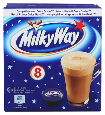 Zdjęcie produktu dla Milky Way Hot Chocolate Pods 8 x 17g mit Dolce Gusto kompatibel 136g