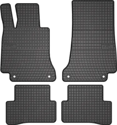 Produktbild von Gummi-Fußmatten für Mercedes-Benz Klasa C W205 2014-2021 (Limousine) – 4-tlg, Schwarz, passgenau