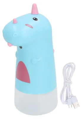 Produktbild von Automatischer Seifenspender in Cartoon-Design, intelligent, wiederaufladbar, wasserdicht, niedlicher elektronischer Seifenspender für Kinder, blau, für den Heimgebrauch
