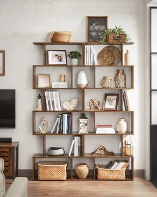 Produktbild von VASAGLE Bücherregal mit 6 Ebenen Vintage aus Holz Standregal Schrank