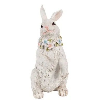 Produktbild von Clayre & Eef Figur Kaninchen 20 cm Weiß Polyresin