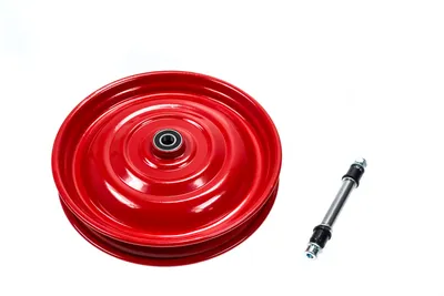 Produktbild von Scheibenrad Anhänger Handwagen Laufrad Rad Felge 12 1/2 Zoll rot Klaufix DDR Seifenkiste