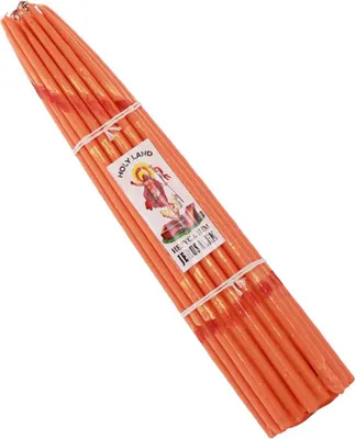 Produktbild von Altarkerze Ritualkerze Jerusalem 33er Kerze Orange 39128