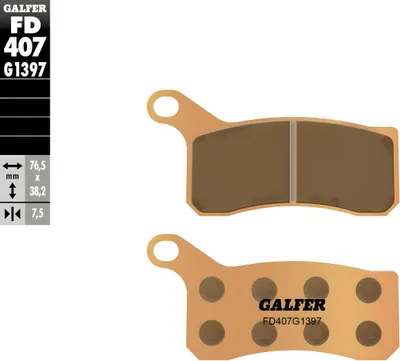 Produktbild von Bremsbeläge Set Galfer 2x FD407G1397 Sinter-Metall OFFROAD / QUADS vorne für KTM SX XC Quad 450 - 525 ccm