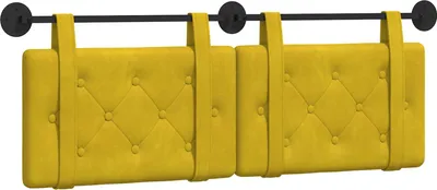 Immagine prodotto di vidaXL Testiera sospesa in velluto giallo