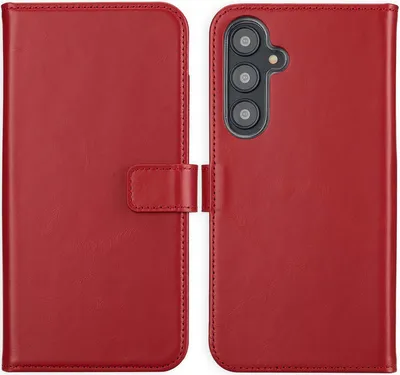 Produktbild von Selencia Echtleder Klapphülle Samsung Galaxy S24 FE - Rot