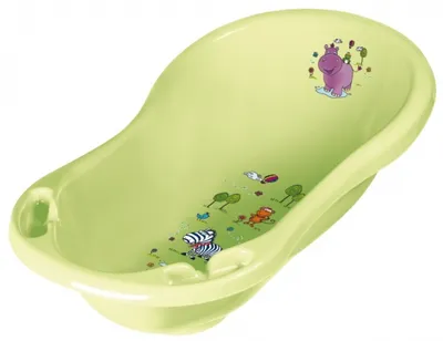 Obrázok produktu pre Keeeper Detská vanička s odtokom, Hippo 84 cm - limetka