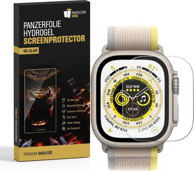 Produktbild von 3x Panzerfolie für Apple Watch Ultra 49mm HYDROGEL Displayschutz HD KLAR Schutzfolie Displayfolie Folie