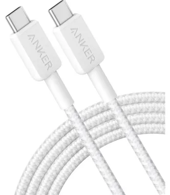 Image de Câble de données et de charge, Anker, 2 x USB-C, 60 W, 0,9 m, Blanc